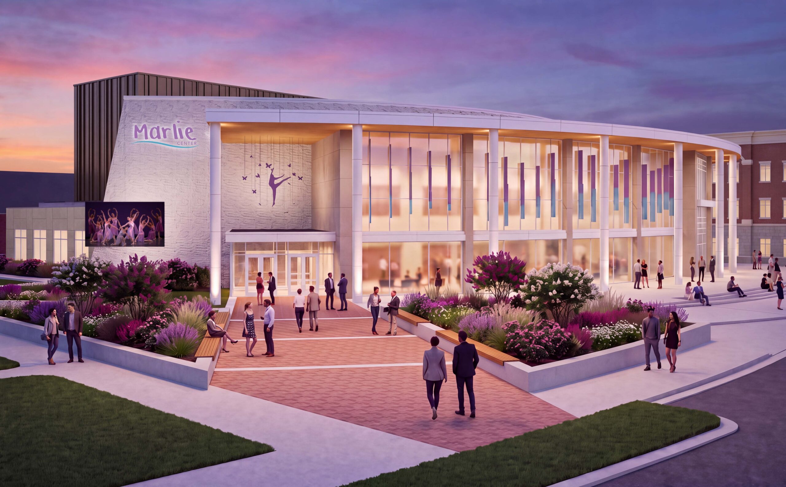 Exterior rendering of Marlie Center in downtown Rock Hill